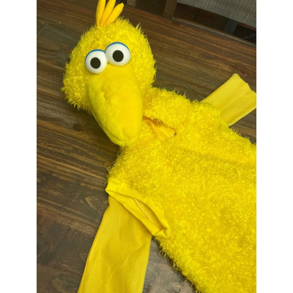 Vintage Sesame‎ Street Workshop Big Bird Costume Plush Hooded Pants Size 1-2